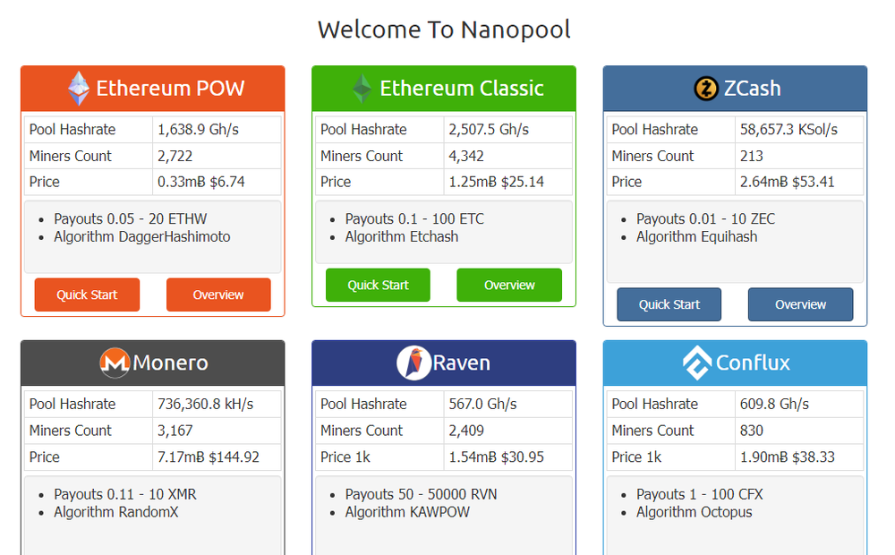 can nanopool pay out in btc