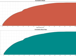 NanoR: cumulative reads and base pairs