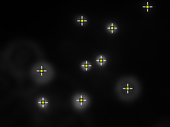 Detection of the center of each diffraction pattern