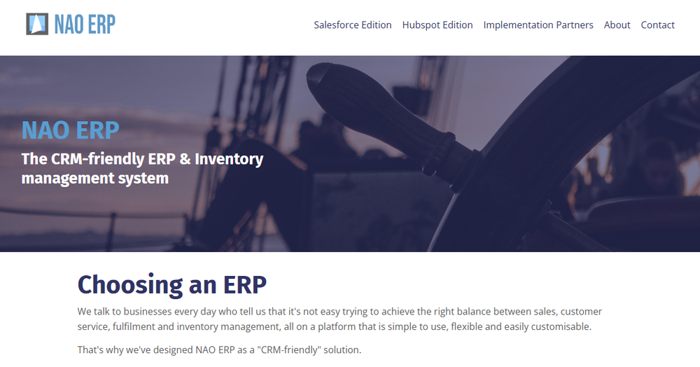 NAO ERP Screenshot 1