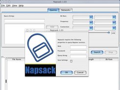 The Napsack login dialog.