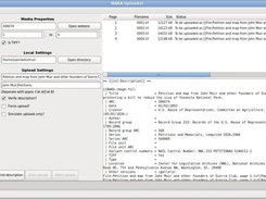 NARA Uploader about to upload a set of files.