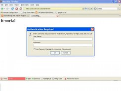 Screen of subversion login through ldap