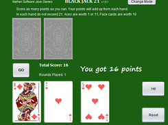 In Black Jack 21 single player mode you play alone trying to reach the most points