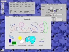 Desktop with text and graphics