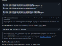 NativeScript Documentation Screenshot 1