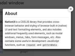 Modal window
