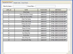 GlazedLists Quick Filter Demo