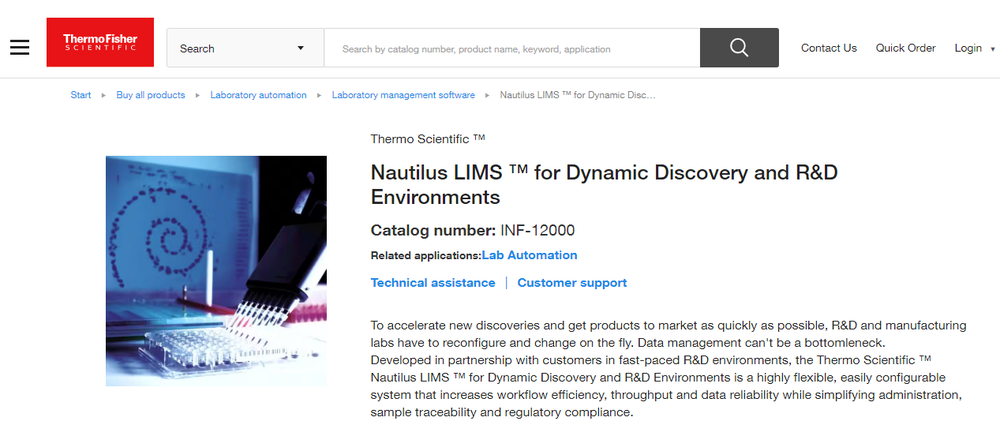 Nautilus LIMS Screenshot 1