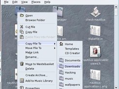 Copy/Move Files To selection popup