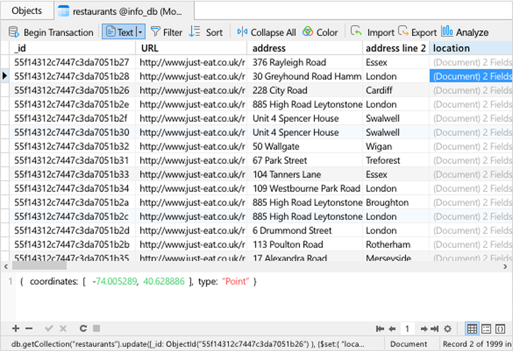 Navicat for MongoDB Screenshot 1