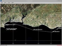 Virtual globe - route