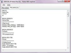 File parsing log