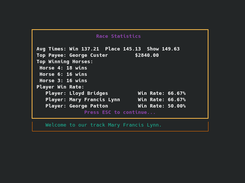 Race Stats V2.0