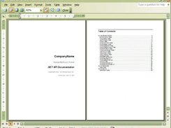 Word Output - Title and Table of Contents