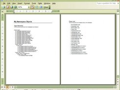 Word Output - Namespace Summary