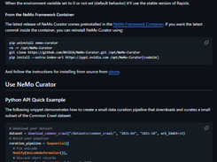 NeMo Curator Screenshot 1