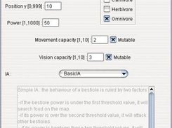 A bot configuration panel (with the IA selection)