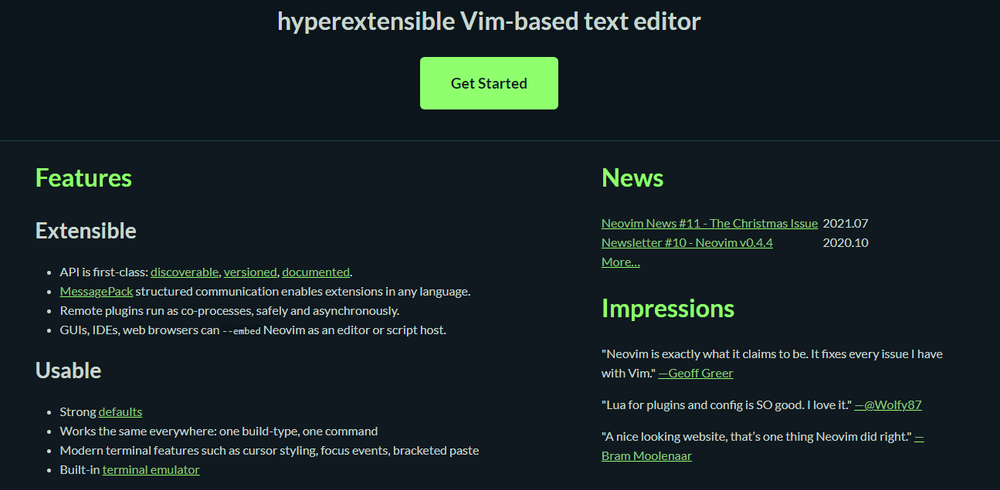 Neovim Screenshot 1