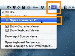 Selection of Nepali Romanized Pro Keyboard Layout