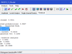 Notebook. Results of analysis are logged here.