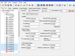 Tree of a HEKA file with the information about experiment. Sections to be loaded are selected here.