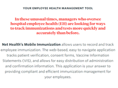 Net Health Mobile Immunization Tracking Screenshot 1