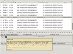Examining NDP Overide Flag in IPv6 network dump