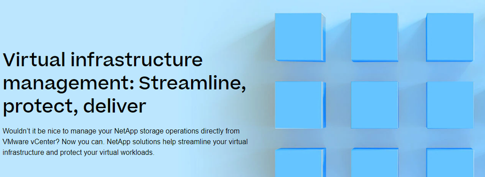 NetApp Virtual Infrastructure Management Screenshot 1