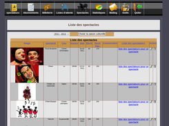 Liste des spectacles