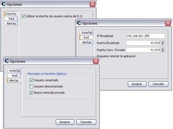 Option window (spanish - WinXP look & feel)