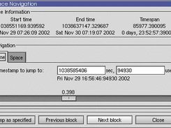 The trace navigation dialog