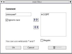 Filter dialog