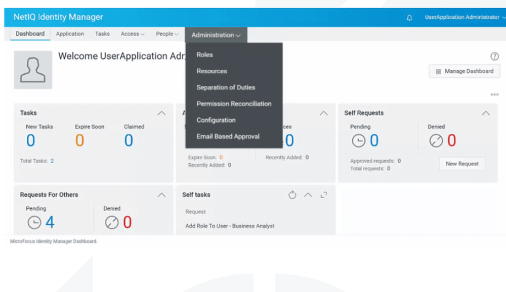 OpenText NetIQ Identity Manager Screenshot 1