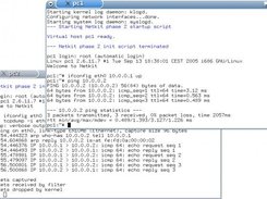 A simple network with two hosts and a running ping