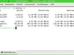 Netlog 0.5 running in a "konsole"-window.