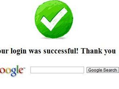 Authentication Success | With Google Search Box 