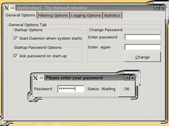 Login screen of NetSentinel