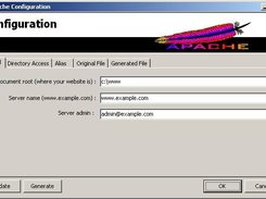 The Apache configuration window