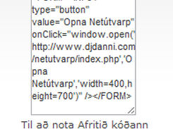 Web Open Netutvarp