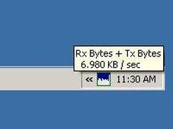 Nettxrx running in the tool tray.