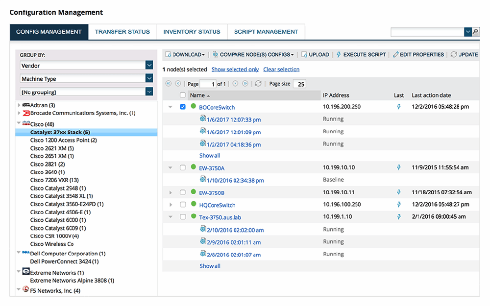 SolarWinds Network Configuration Manager Screenshot 1