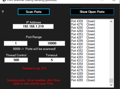 Port Scanner in process