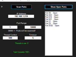 Port Scanner task complete