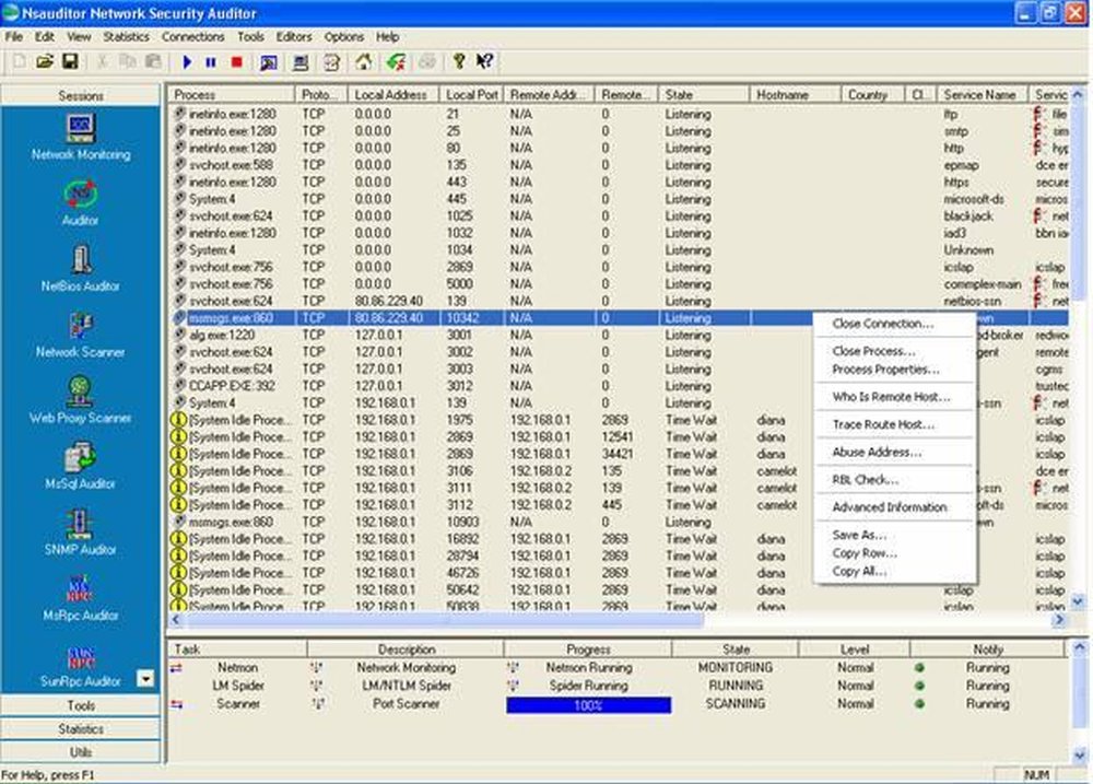 Nsauditor Network Security Auditor Screenshot 1