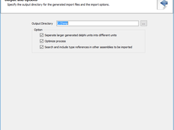 Specify the Output Directory and options for the Delphi Class Generator