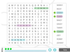 Personalizable word find