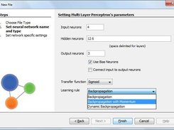 New Multi Layer Perceptron Wizard 