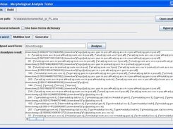 Morphological Analysis Tester