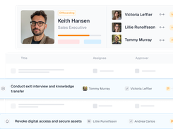 Make employee exits smooth, respectful, and structured. Ensure knowledge transfer and a positive final experience.
